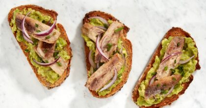 avocado toast with sardines